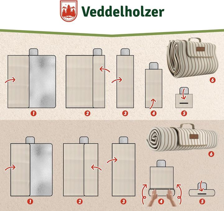 Immagine prodotto Veddelholzer Picknick- und Stranddecke