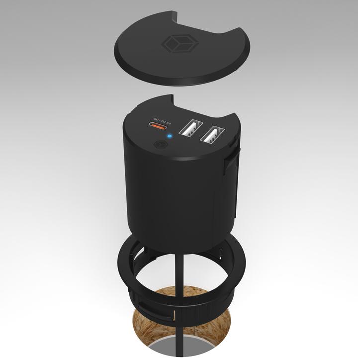 Actual product image Icy Box IB-HUB1407 (30 W, 3 ports)