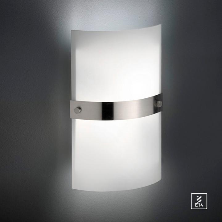 Produktbild Paul Neuhaus LED Wandleuchte Square Wandlampe Glas Weiss Opal matt, 2x E14 Klassisch (E14)