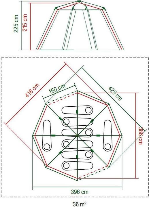 Actual product image Coleman BlackOut (Dome tent, 20.60 kg, 8 persons)