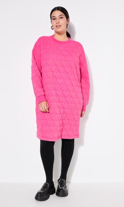 Immagine prodotto Studio Untold Damen grosse Grössen Sweat-Minikleid, oversized, HEART-Stepp pink 54+ 838286805-54+ (54)
