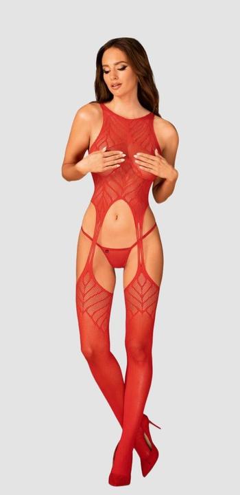 Produktbild Obsessive NetzBody mit StrumpfhalterDesign Rot (L, M)
