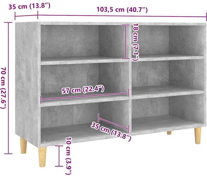 Image du produit vidaXL Sideboard (103.50 x 35 x 70 cm)