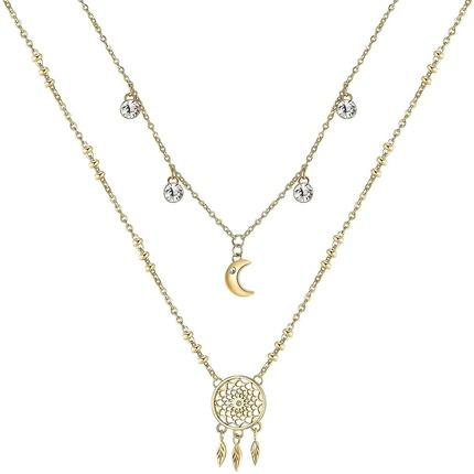 Brosway, Halsschmuck, Charming gilded necklace Dream catcher Chakra BHKN067 (L)