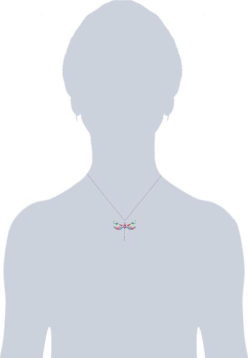 Immagine prodotto Lulu & Jane Libellula da donna in ottone decorata con cristalli di Swarovski® pearl (synth.) argento 61,0 cm - (Ottone 100%, 61 cm)