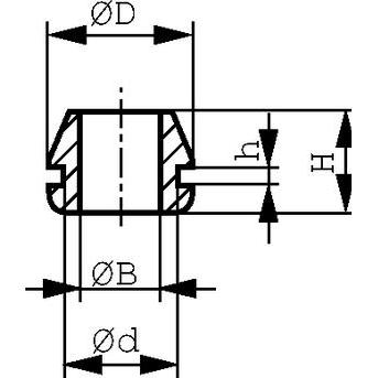 HellermannTyton, Accessori per il passaggio dei cavi, Gommino di ingresso del cavo ø 6,5 mm