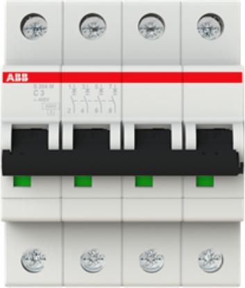 Actual product image ABB S204M-C3 Automatic circuit breaker C-Char.,10kA,3A,4P S204M-C3
