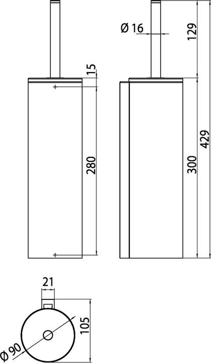 Image du produit Emco Ensemble brosse WC SYSTEM 2 Wdmod. Beh chrome Manche avec couvercle chrome