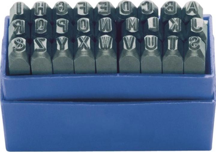 Image du produit Kukko Jeu de lettres frappées 329 27 pièces lettres majuscules A - Z hauteur de caractère 4 mm dans une
