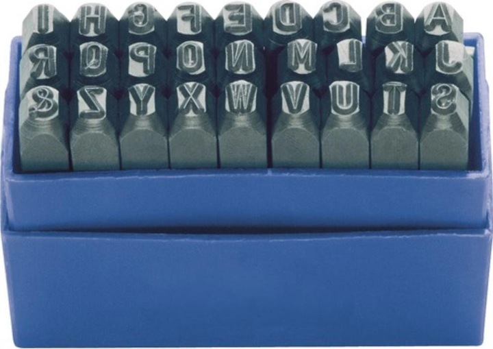 Actual product image Kukko Striking letter set 329 27-piece capital letters A - Z character height 4 mm in plastic box
