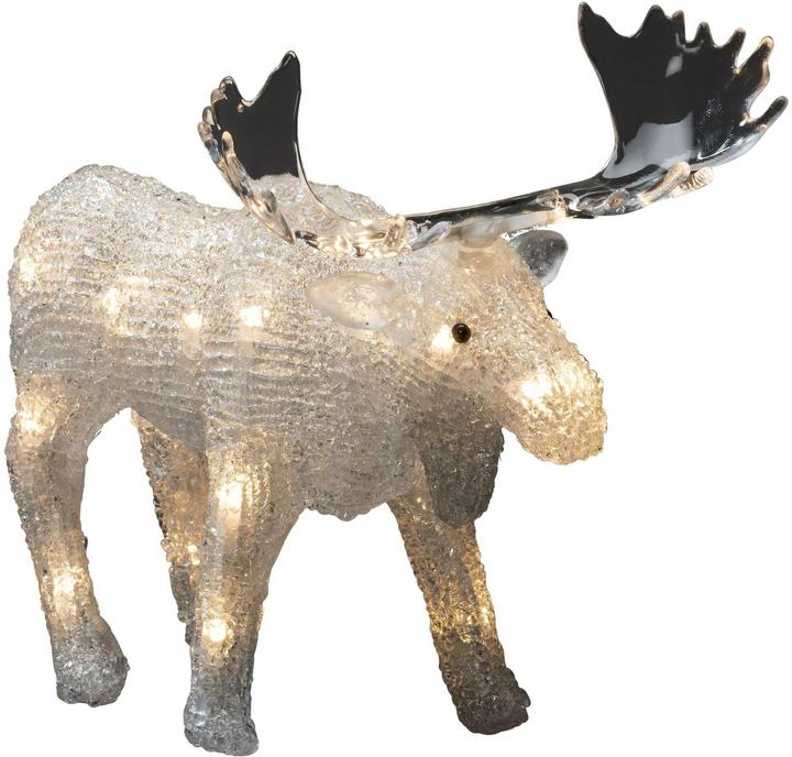 Konstsmide LED-Figur Acryl Elch, 21 cm, Klar