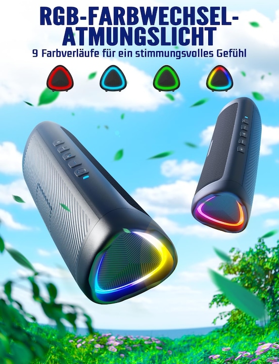 Produktbild Uohhboe Tragbarer Bluetooth-Lautsprecher (24 h, Akkubetrieb)