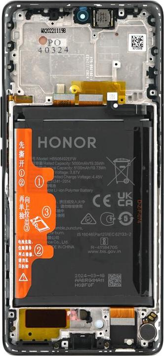 Actual product image Honor Display + battery Magic5 Lite 0235AEMW (Display, Rechargeable battery, Honor Magic 5 Lite, Honor X40i, Honor X9A)