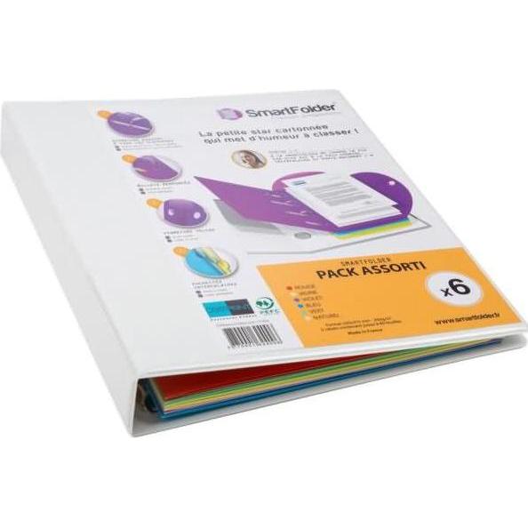 Thumbnail - Tarifold, Mappe, Ordnungsmappe Smartfolder A4 Standard sortiert 6 Stück + Ringbuch (A4, 1 x)
