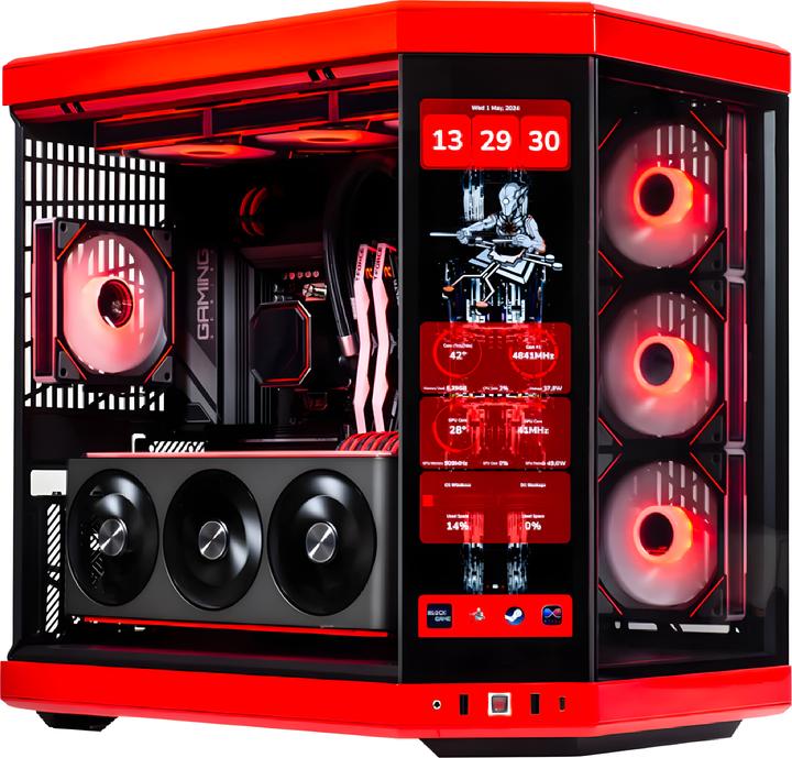 Actual product image Avlano Inferno High-End Gaming PC RTX 5090, Red Edition (4000 GB)