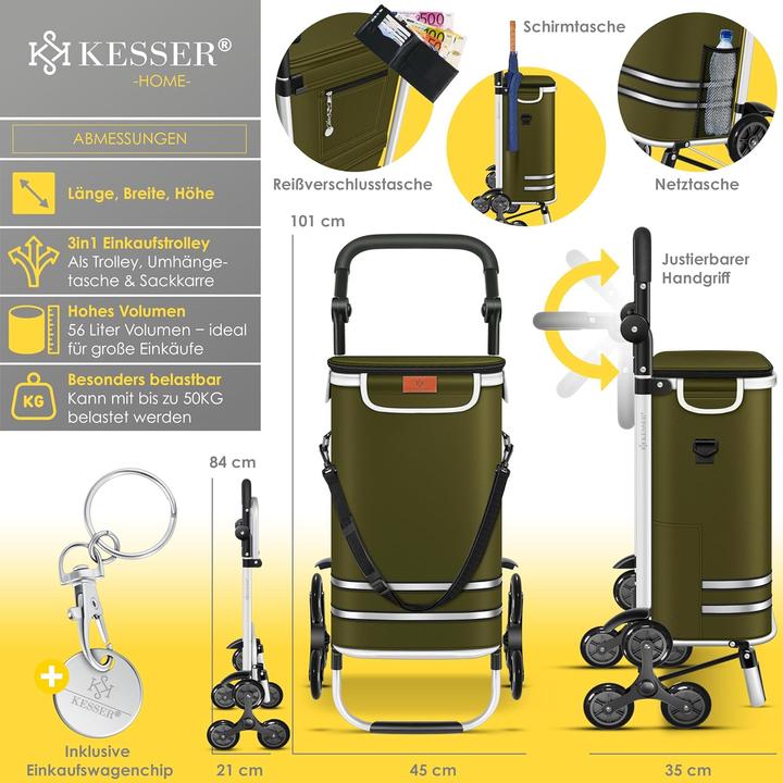 Produktbild Kesser Einkaufstrolley Treppensteiger mit Kühlfach