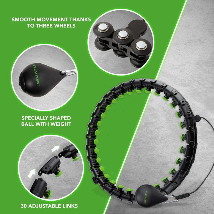 Immagine prodotto Tunturi Hula Hoop Ring mit 0.4 Kg Gewicht (Large) (2000 g)