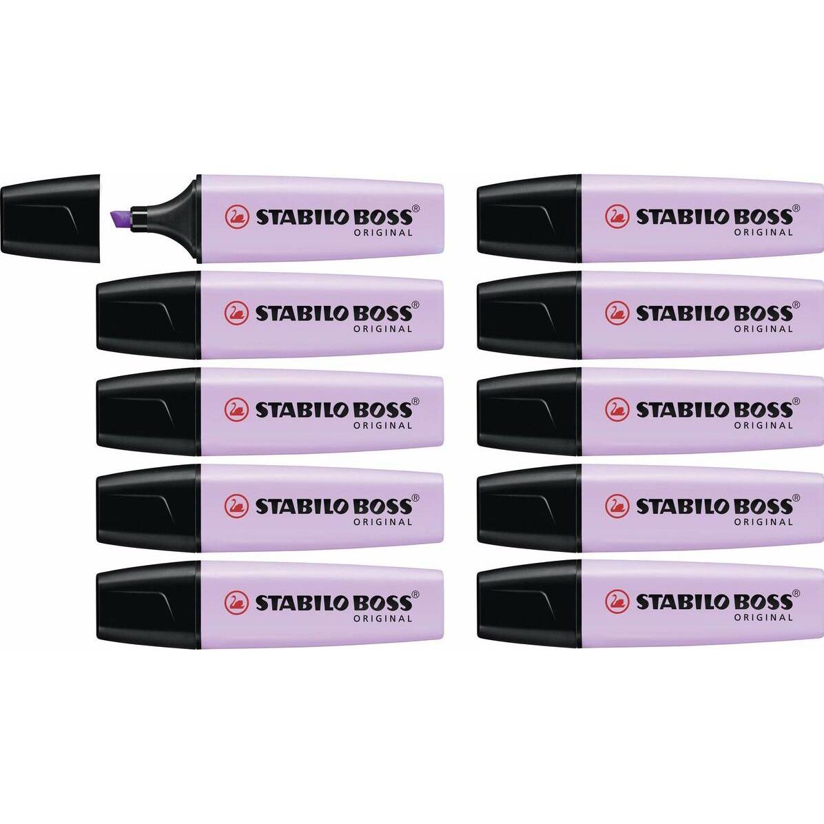 Thumbnail - STABILO, Marker, Textmarker - BOSS ORIGINAL Pastel - 10er Pack - Schimmer von Lila (Violett, 10 x)