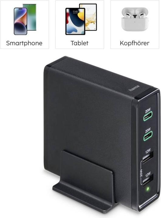 Produktbild Hama Schnellladegerät 4 Ports (60 W, 4 Ports)