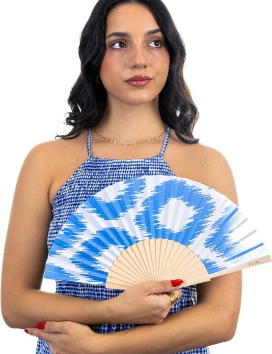 Produktbild Fisura Handfächer BLUE PRINTS