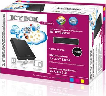 Produktbild Icy Box Ib-Wf200hd, Sata, USB 3.0, Wlan (2.5")