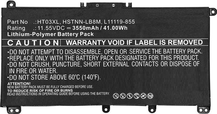 Image du produit CoreParts MicroBattery MBXHP-BA0171 Batterie industrielle au lithium polymère (LiPo) 3550 mAh 11,55 V (1 cellules, 3550 mAh)
