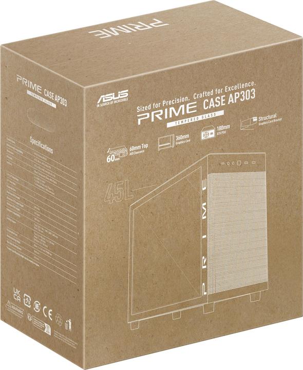 Immagine prodotto ASUS Geh PRIME AP303 TG BLACK (ATX, mATX, Mini-ITX)