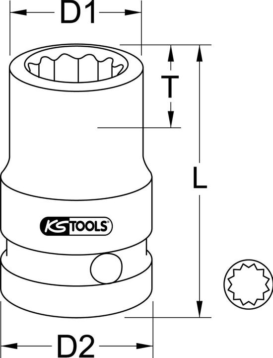 Actual product image KS Tools 515.0988 (1/2")