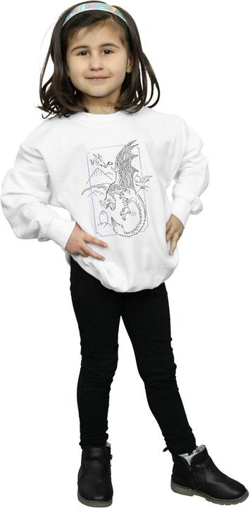 Produktbild Dragon Line Art Sweatshirt Mädchen (128)