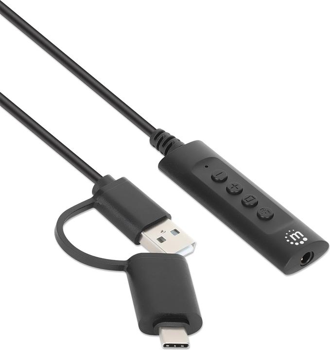 Image du produit Manhattan Câble adaptateur audio 2 en 1 (Adaptateur de casque)