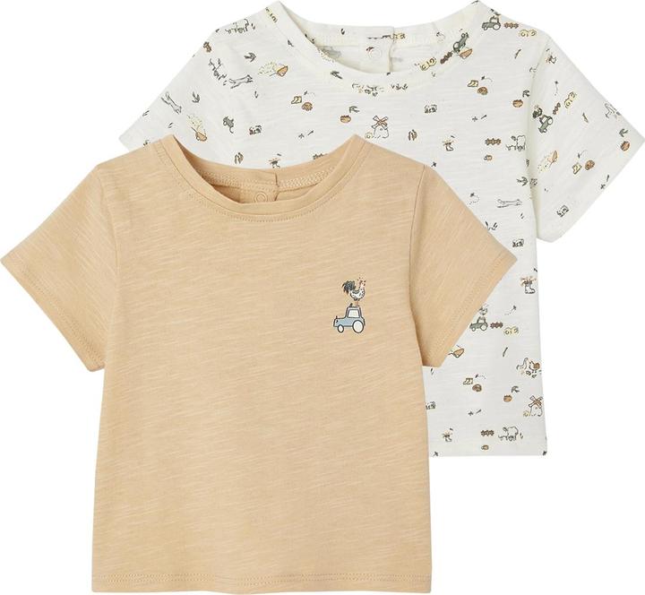 Produktbild Vertbaudet 2er-Pack Baby T-Shirts aus Bio-Baumwolle (68)