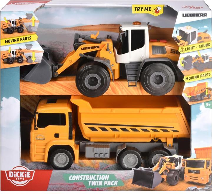Image du produit Dickie Constructievoertuigen, set van 2