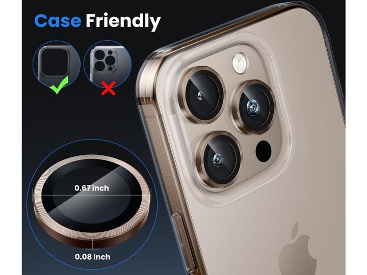 Actual product image Screenguard Camera Lens Protector Protective Glass Apple iPhone 16 Pro (1 Piece, Apple iPhone 16 Pro)