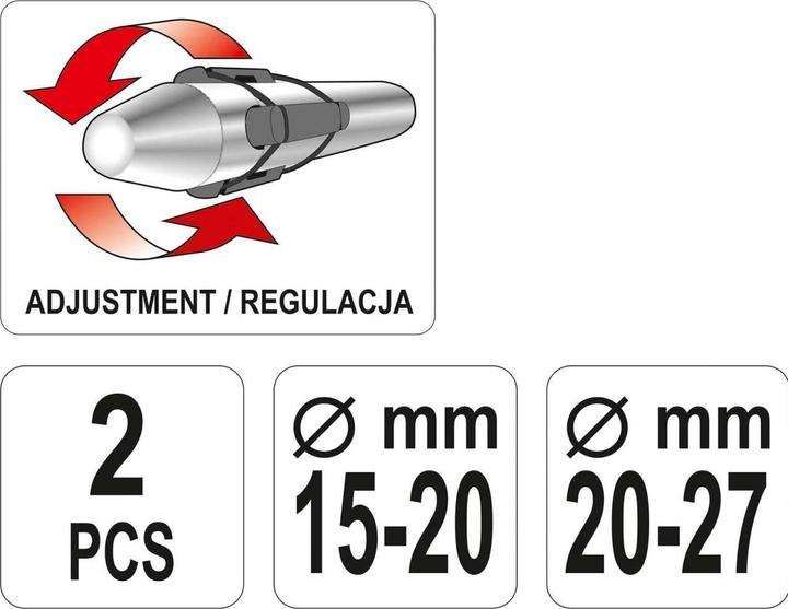 Actual product image Yato Professional clutch centring tool set 2 pieces, Ø 15-27 mm, sturdy design, centring pin Kup