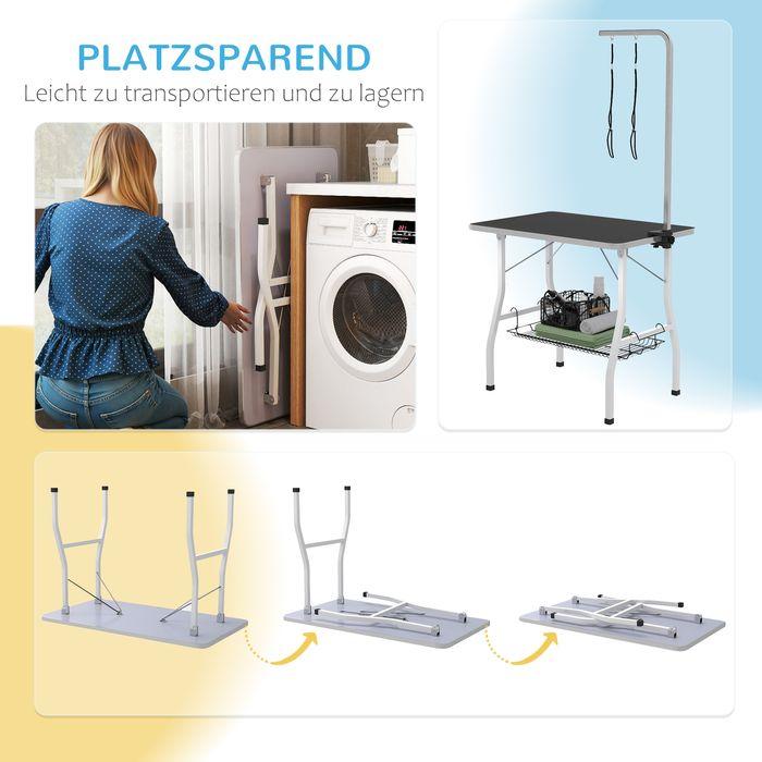 Immagine prodotto Swisshandel24 Hundepflegetisch, höhenverstellbar Trimmtisch für Hunde, klappbar Schertisch (Cane)