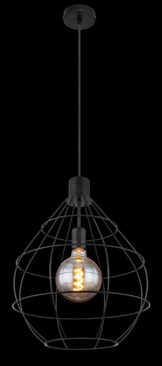 Actual product image Globo Suspension lamp Edwin black 1xE27 (E27)