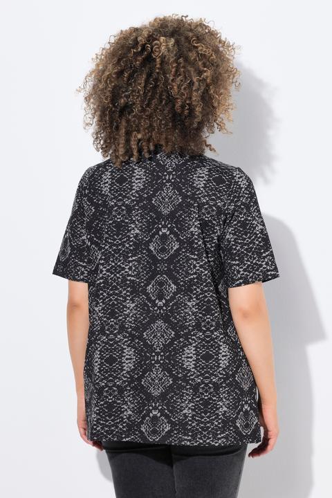 Actual product image Ulla Popken Snake Print V-Neck Tee (54)