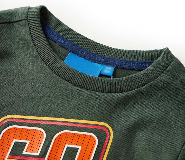 Produktbild vidaXL Kinder-Langarmshirt Dunkelgrün 104,Material: 100 (104)