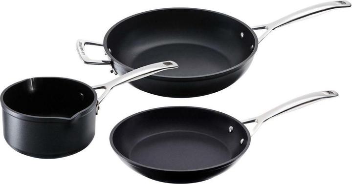 Le Creuset Set de poêles antiadhésives en aluminium 24/26 cm, casserole à lait (16 cm, Poêle à frire, Pot à lait, Aluminium)