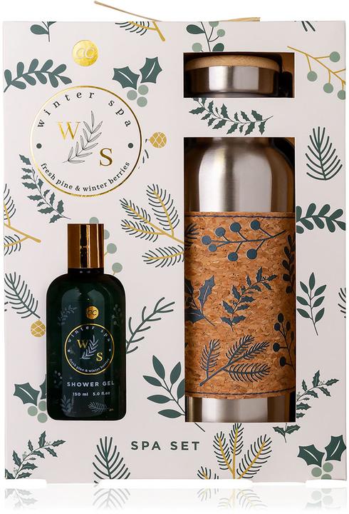 Produktbild Accentra Badeset WINTER SPA in Geschenkbox, inkl. 150ml Duschgel, Thermosflasche (500ml), Duft: Fresh Pine & (Körperpflegeset)