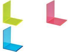 Actual product image Maul Bookend 10x10x13cm 3513631 transparent blue 2 pieces (10 x 10 x 13 cm)