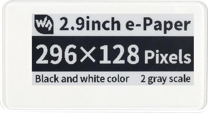 Immagine prodotto WaveShare Display e-Ink/e-Paper passivo da 2,9 pollici alimentato con NFC