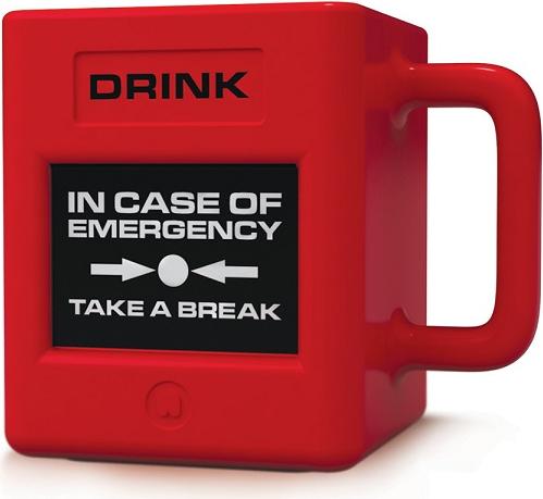 Mustard Take a Break Mug - Fire Alarm Mug