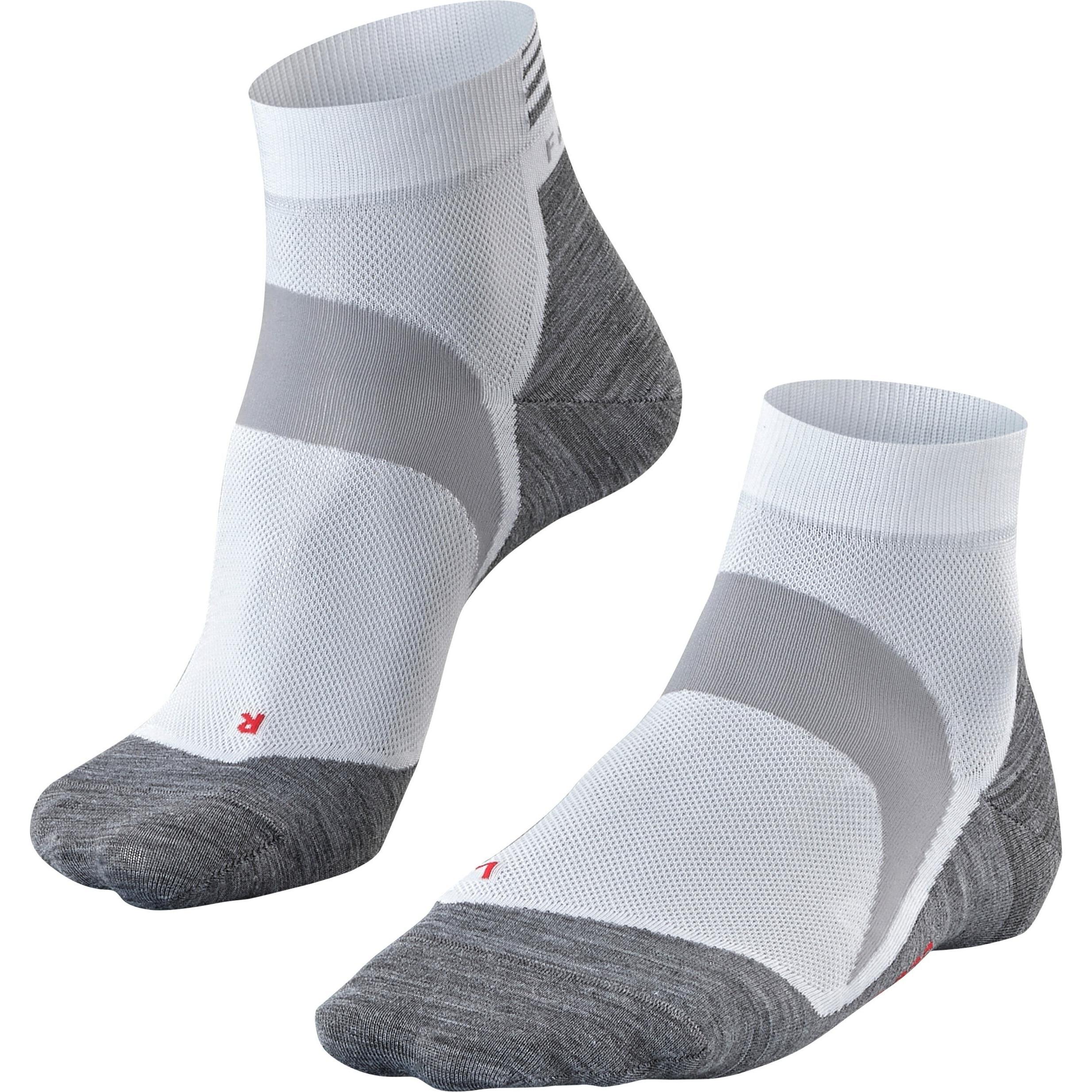 Falke, Herren, Sportsocken, BC6 Short Racing (36 - 38), Weiss, Grau