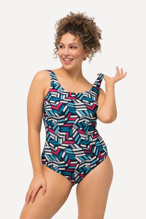 Actual product image Ulla Popken Graphic Print One Piece Swimsuit (62)