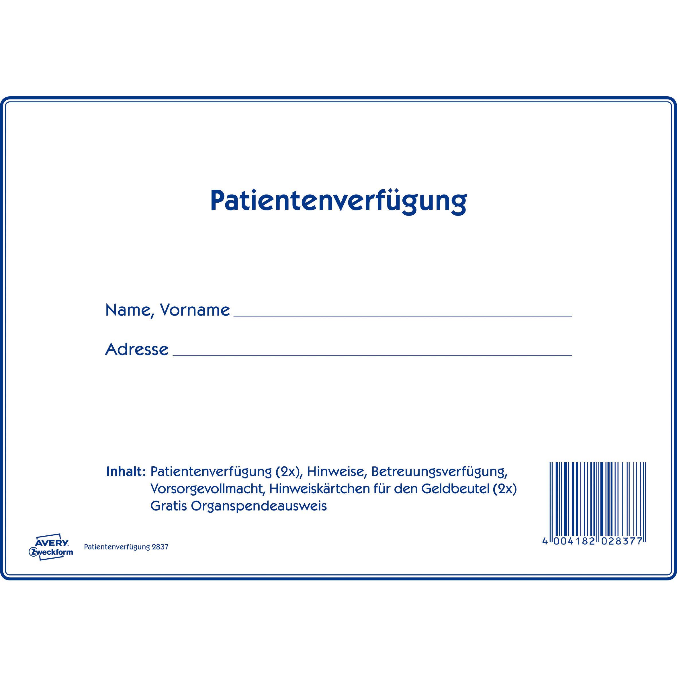 Thumbnail - Avery Dennison, Formular, 2837 Kassenrolle (e) (10 x)