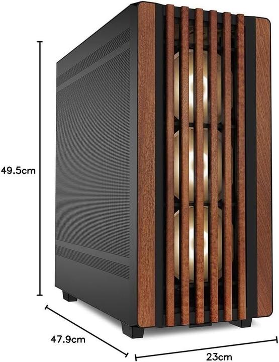 Actual product image Sharkoon Rebel C70M RGB ATX Black (ATX, mATX, Mini-ITX)