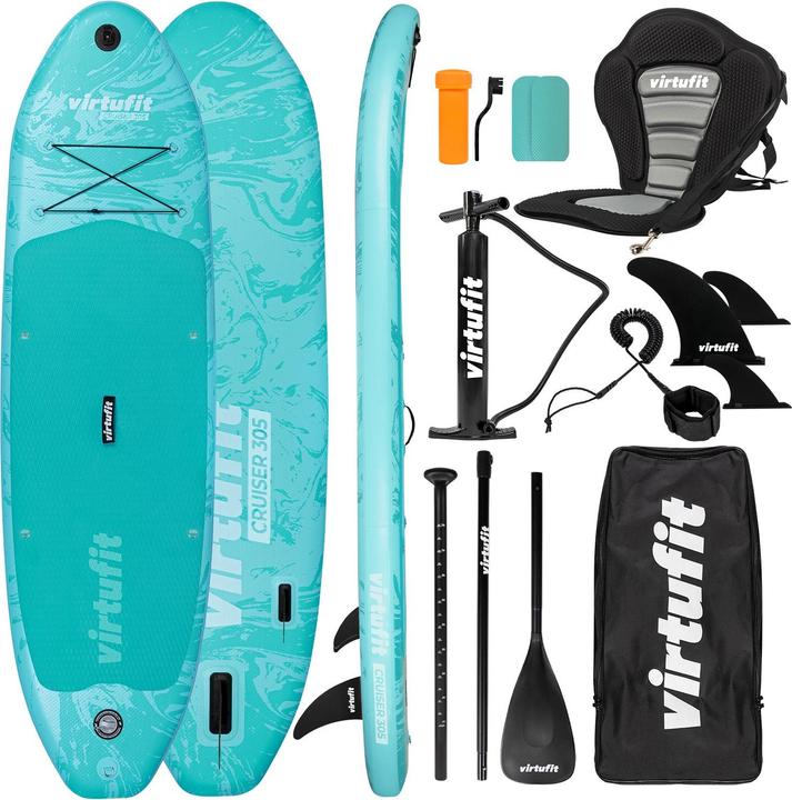 Virtufit Supboard Cruiser 305 - Met Kajak zitje, accessoires en draagtas