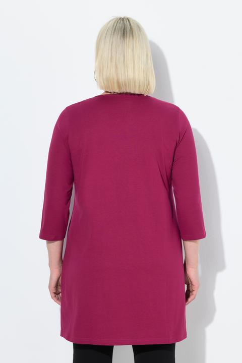 Produktbild Ulla Popken Longshirt, A-Linie, Tunika-Ausschnitt, 3/4-Arm (56)