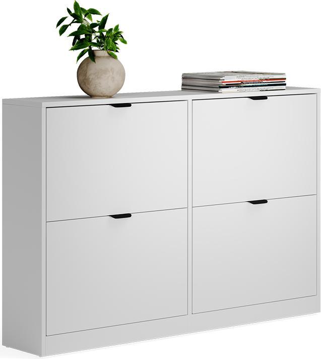Produktbild Vicco Schuhkipper Gizmo, Weiss, 115 x 77.6 cm mit 2x2 Fächern (22 x 115 x 77.60 cm)